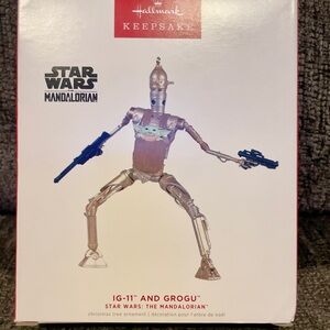 Hallmark Keepsake Ornament: Star Wars Mandalorian IG-11 and Grogu!